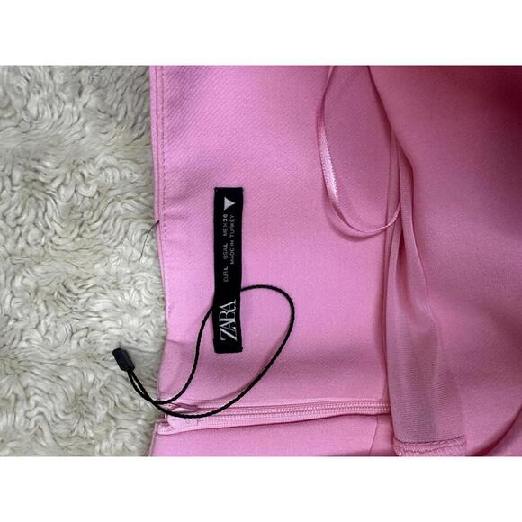 Zara Blogger's Favorite pink asymmetric one-shoulder romper/mini dress Size L - Picture 5 of 7